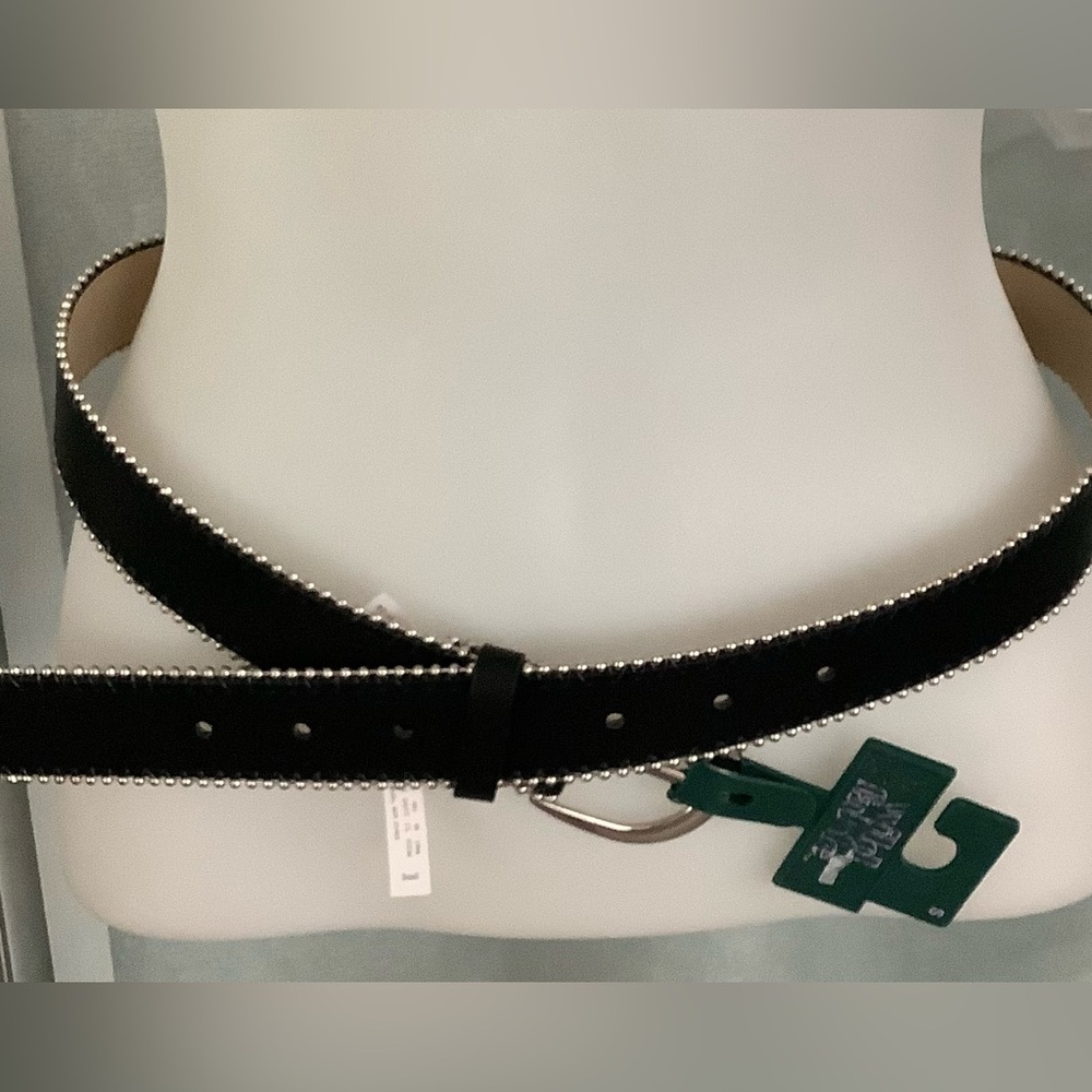 Fashion Buckle Belt With Shot Bead Edge
